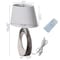 Quickway Imports 19 Decorative Ceramic Table Lamp, with Silver and White Oval Stand and White Cotton Lampshade QI004585 - alternate 2